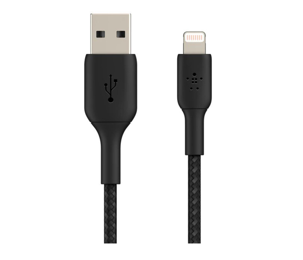 BELKIN Kabel Braided USB- Lightning 2m czarne CAA002bt2MBK - 1330468 - zdjęcie 3